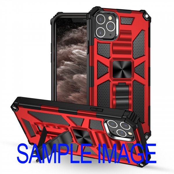 Wholesale Tuff Armor Hybrid Stand Case with Magnetic Plate for Galaxy S20 (Red)